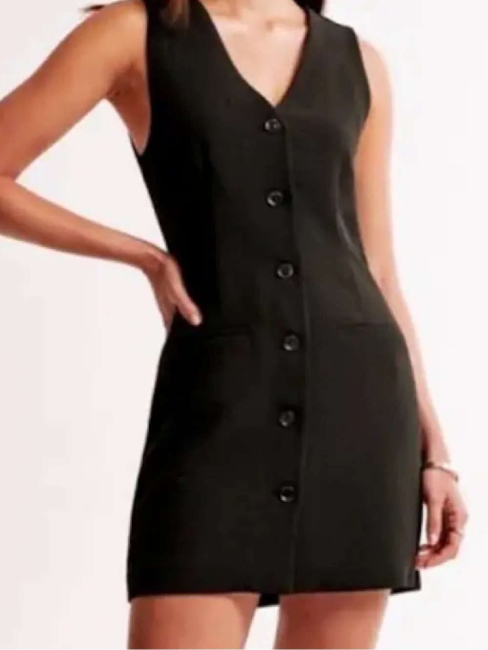 Abercrombie Black Button-Up Dress